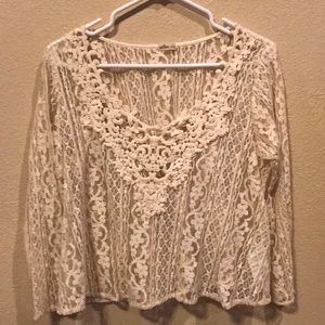 Lace long sleeve shirt!